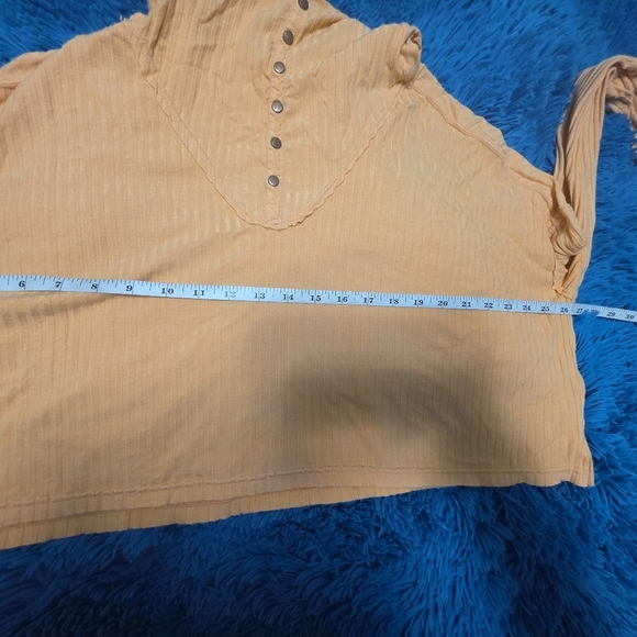 Free People Blissed Out Ribbed Henley Oversized Size XS - Picture 11 of 11